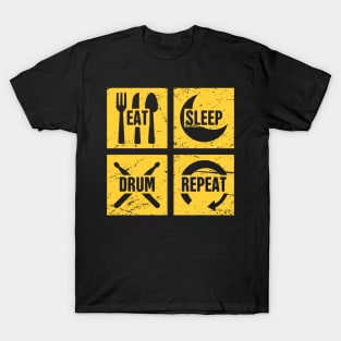 Eat, Sleep, Drum | Funny Percussion Drums Drummer T-Shirt